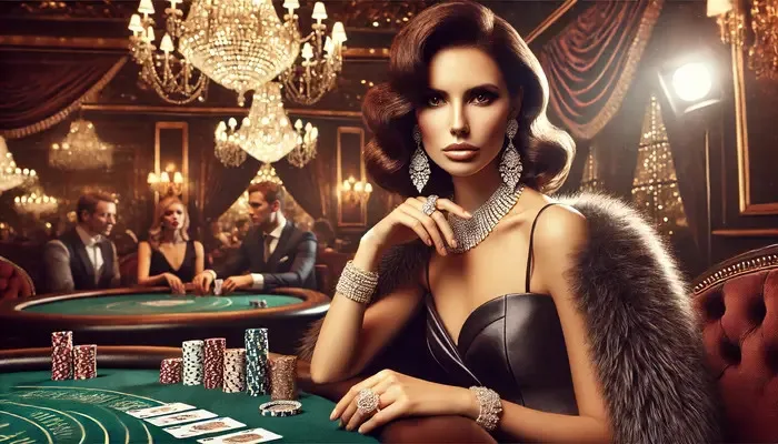 Luxury jewellery in casino setting