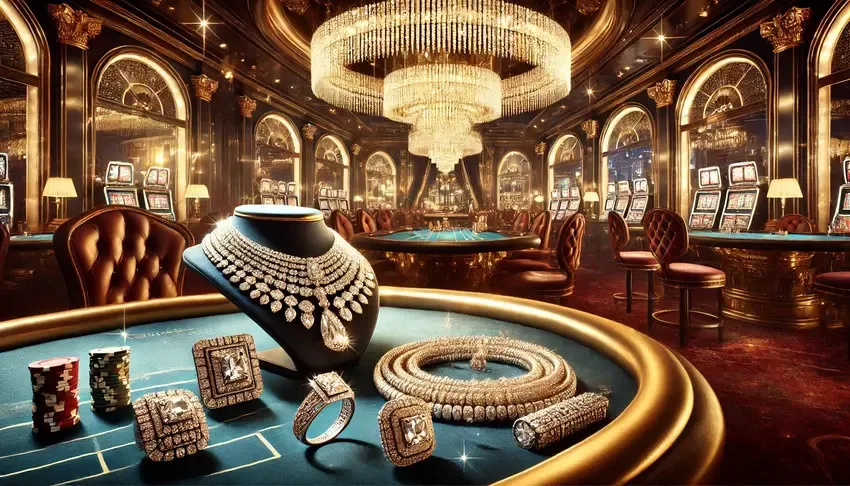 Tendências glamorosas de joias de casino