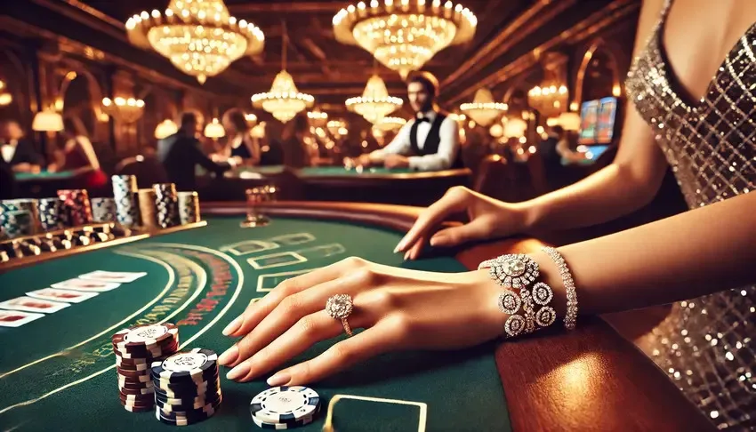 Glamorous casino jewellery pieces