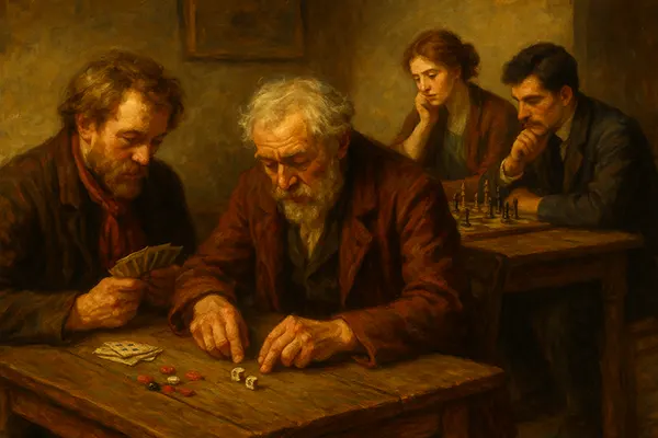 Card players illustration
