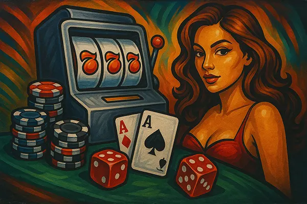 Poker chips graffiti