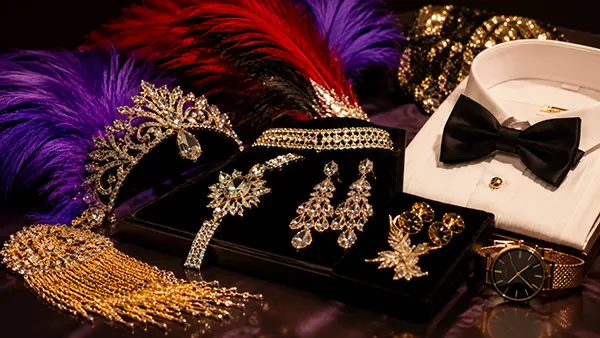 Details eines Croupierkostüms